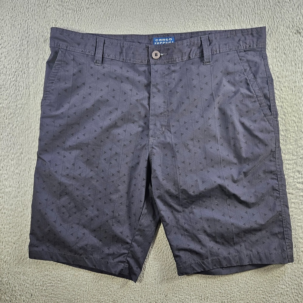 Cargo Supplies Shorts Men 40‎ Triangle Geometric Print Dark Purple